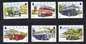 Jersey Sc 834-9 1998 Buses stamp set mint NH