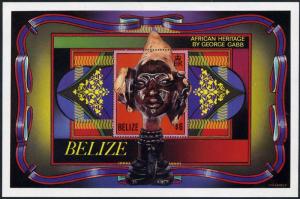 Belize 863-866,867 sheet,MNH. African Heritage,1987.Woodcarvings by George Gabb.