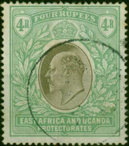 East Africa KUT 1903 4R Grey & Emerald Green SG12 Fine Used Dubious Cancel