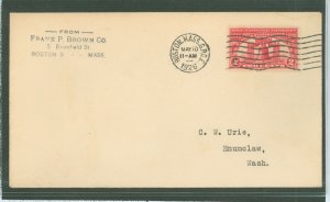 US 627 1926 2c sesquicentennial exposition, liberty bell, on an addressed, uncacheted fdc with a boston g.p.o.e., ma cancel