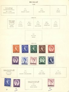 MUSCAT: 1952-54 & 1957 Definitives + Scout Jamboree, MLH