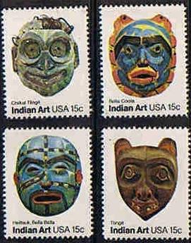 Scott #1834-37 MNH Indian Art Singles