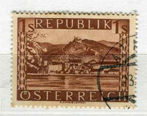 AUSTRIA; 1946 early Landscapes issue fine used 1s. value