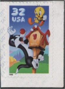 US 3204a (mnh) 32¢ Sylvester & Tweety (1998)