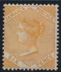 Jamaica SG 51a MH see details  SC # ?? Golden Yellow