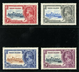 British Virgin Is 1935 KGV Silver Jubilee set complete MLH. SG 103-106. Sc 69-72