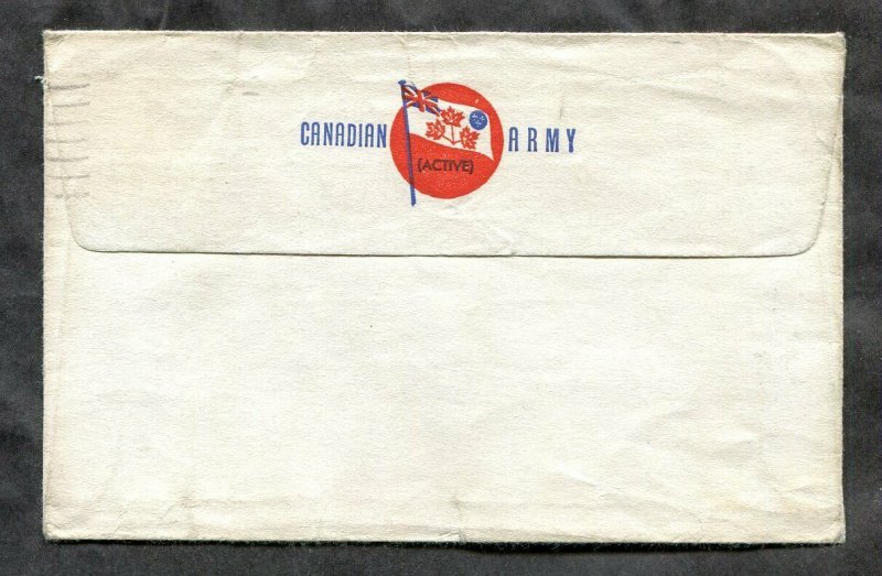 h175 - Canada CAMP BORDEN MPO 202 on 1942; 3c Mufti Straight Edge