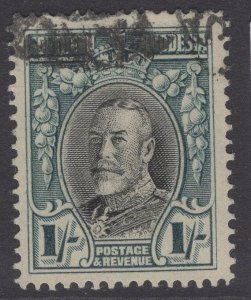 SOUTHERN RHODESIA SG23b 1937 1/= BLACK & GREENISH BLUE p14 USED