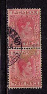 BAHAMAS Sc# 156 USED F Pair  King George VI 3p
