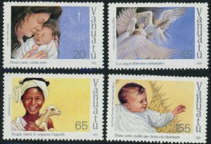 Vanuatu #493-496 Christmas 1988 Seasonal Postage Stamps Mint LH