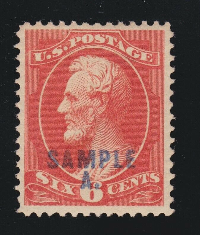 US 208SL 6c Lincoln Sample A Specimen XF OG H SCV $75