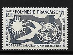 FRENCH POLYNESIA 191 MNH 10TH ANNIVERSARY HUMAN RIGHTS