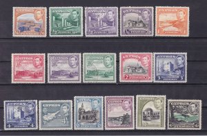 CYPRUS 1938, SG# 151-161, CV £128, architecture, part set, MH/Used