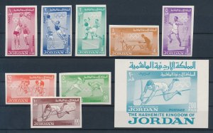 [118244] Jordan 1964 Olympic Games Football Soccer with Souvenir Sheet MNH