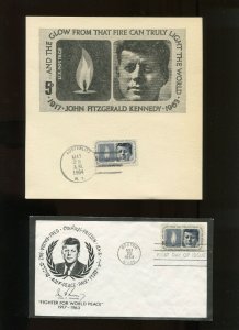 JOHN F KENNEDY JFK LOT OF COVERS, SOUVENIR PAGES & MORE (CV 829) SEE ALL 9 PICS