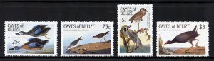 Belize (Cayes of) 22-25 MLH, Audubon Birth Bicent. Set from 1985.