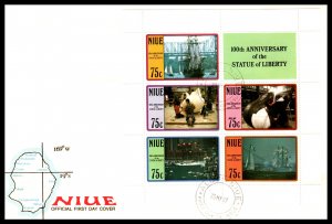 Niue 536 Statue of Liberty Souvenir Sheet U/A FDC