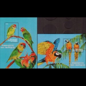 ZAIRE/CONGO DR. 2000 - Scott# 1541-2 S/S Parrots NH