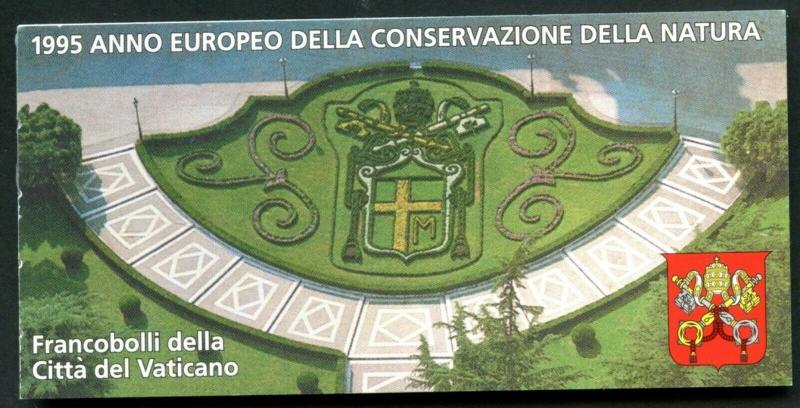 VATICAN Sc#981a-984a 1995 Nature Conservation Year Booklet Mint OG NH