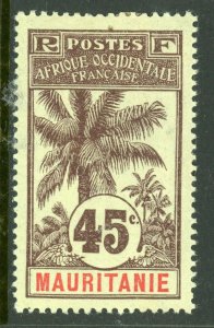 Mauritania 1906 French Colony 45¢ Scott #12 Mint R319