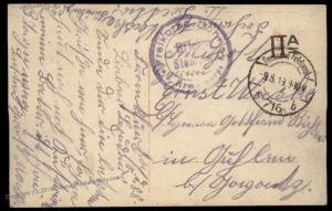 German 1919 Freikorps Grenzschutz Ost Kowno Lithuania DFP716 Feldpost Cove 87302