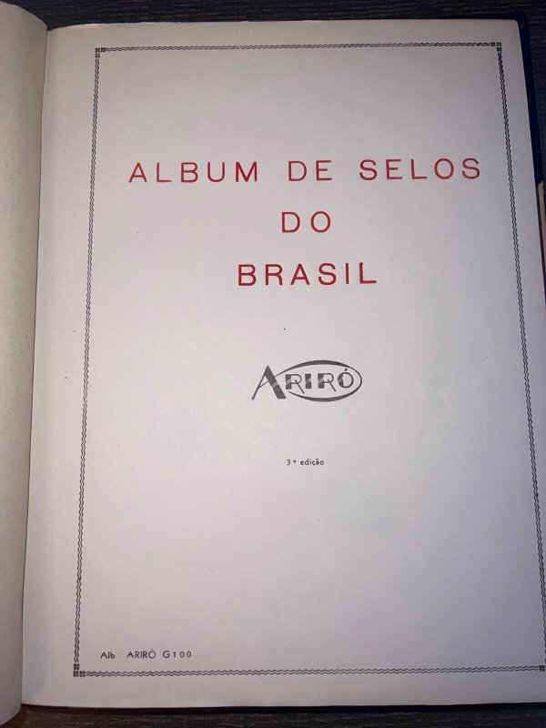 Used Classic Brasil Brazil ARIRO Stamp Album CLEAN 106 pages 1844-1953 