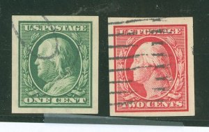 United States #383-384 Used Multiple