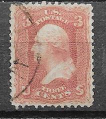 US # 65 $.03 Washington, rose, (U)  CV. $3.00