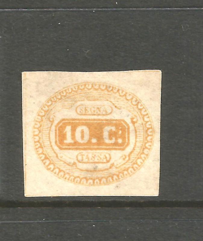 ITALY  1863  10c POSTAGE DUE  MLH  FULL GUM Sc J1  SG D6ba  CV 2250pds