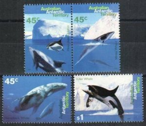 Australian Antarctic Territory Stamp L94-L97 - Whales and Dolphins