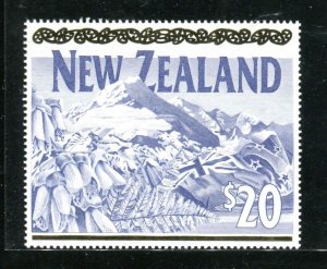 New Zealand 1084 Mount Cook $20.00 Mint Never Hinged CV $22.50