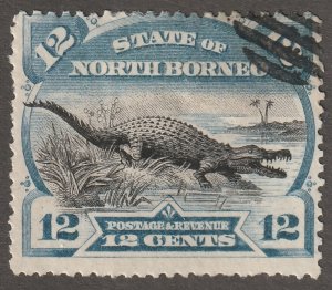 North Borneo,  Scott#65,  used,  hinged,  Perf 14.5x14.0, #Q-65