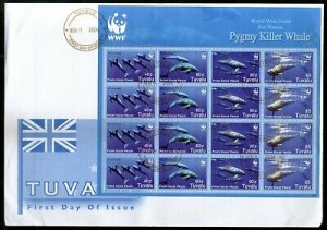 Tuvalu 2006 WWF Pygmy Killer Whale Fish Marine Life Animal Sc 1022 Sheetlet FDC