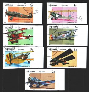 Vietnam. 1986. 1720u-26u. Aircraft, Aviation. USED.