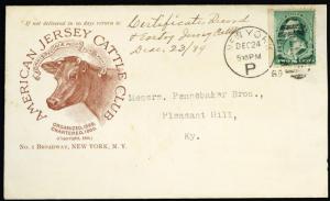 American Jersey Cattle Club DPO High Bridge, KY Advertising Cover - Stuart Katz