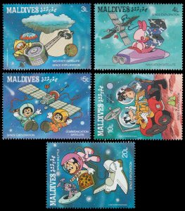 Maldives 1988. Mint Disney Stamp Set.  Space Exploration.