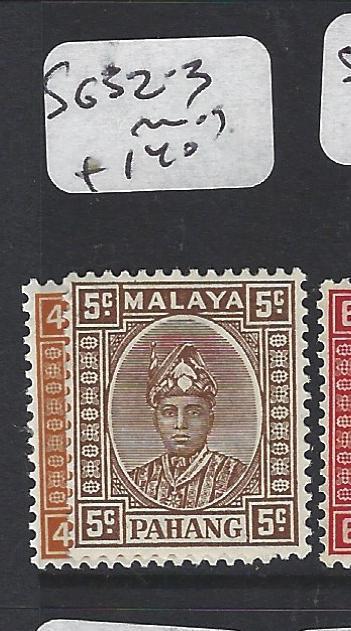 MALAYA PAHANG  (P1705B)  4C, 5C SULTAN SG 32-3        MOG