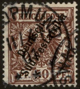 German 1901 SW Africa SWAKOPMUND DSWA Mi10 Overprinted Deutsches Reich 104242