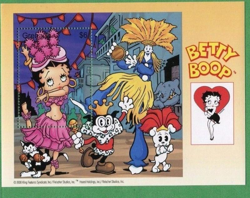 BETTY BOOP Traveling Around The World - S/S Lot of 12 #3067 -78 MNH Grenada E50 