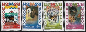 Faroe Is. 270-3 MNH Complete Set - Ballad Scenes