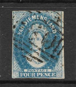 TASMANIA  1855  4d     QV   FU     SG 18