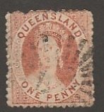 AUSTRALIA-QUEENSLAND #18 USED USUAL ROUGH PERFS