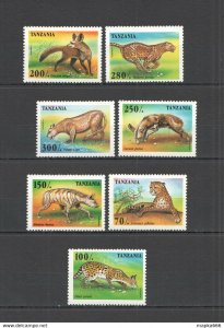 1995 Tanzania Fauna Wild Cats & Dogs Animals 1Set ** Pm121