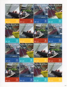 Maldives 2008 Sc#2950 America's Cup Yachting Championship Sheetlet (16) MNH