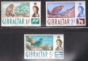 Gibraltar 156-158 MH/MNH (short set) CV $25.10