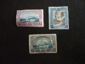 Stamps - British Guiana - Scott#152-154- Used & Mint Hinged Part Set of 3 Stamps