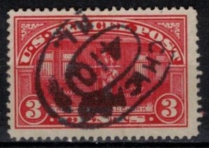 USA - Parcel Post - Scott Q3 w/ Registry Cancel