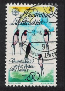 Liechtenstein Barn Swallows Singing Birds Europa CEPT 1986 Canc SG#892