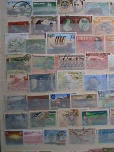 WORLDWIDE COLLECTION - 64 DIFFERENT- PICTORIAL USED STAMPS VF-HIGH CAT. VALUE.