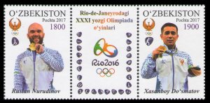 2017 Uzbekistan 1187-88 Champions of Olympic Games in Rio de Janeiro 5,00 €